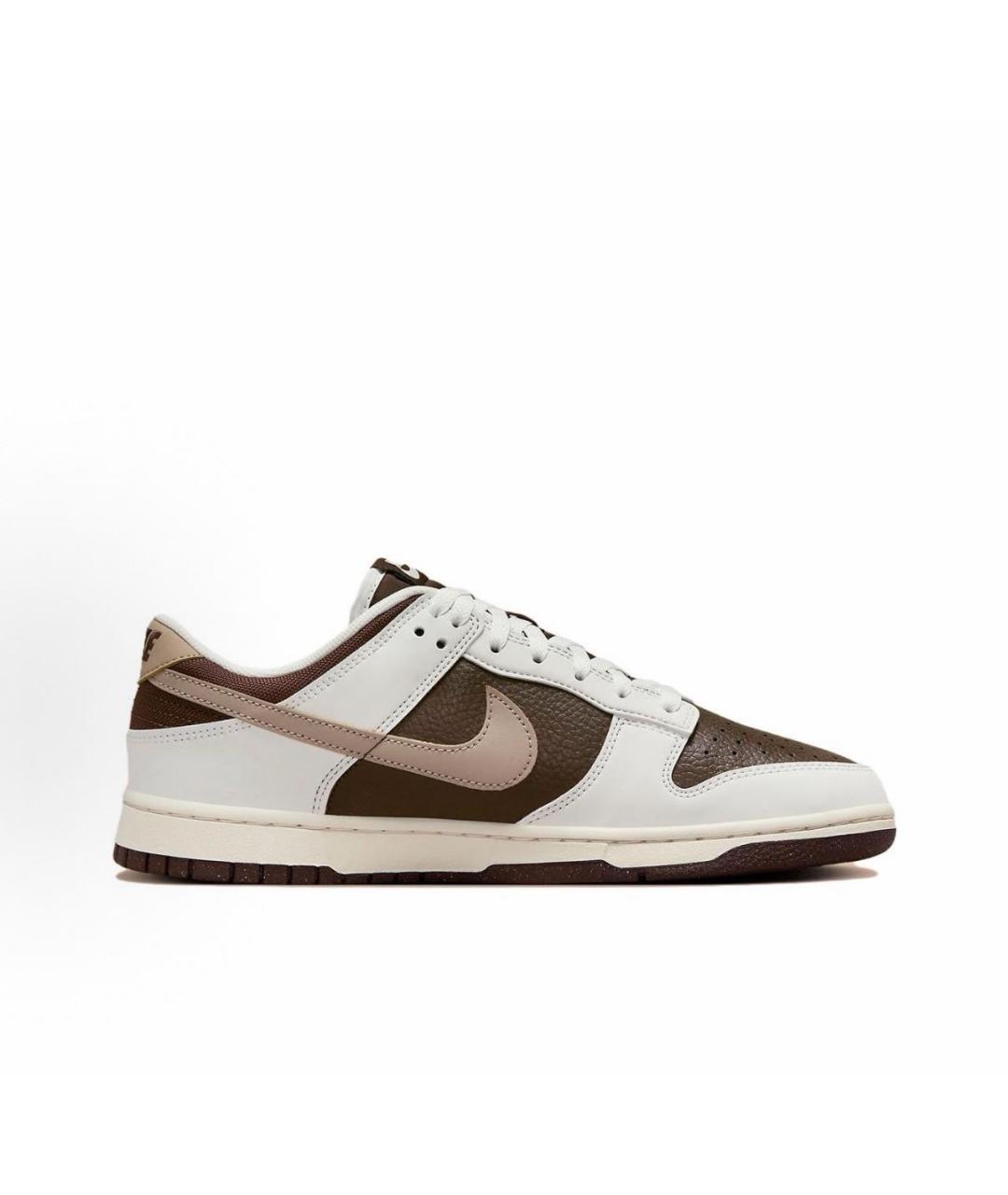 NIKE Коричневые кожаные низкие кроссовки / кеды, фото 5
