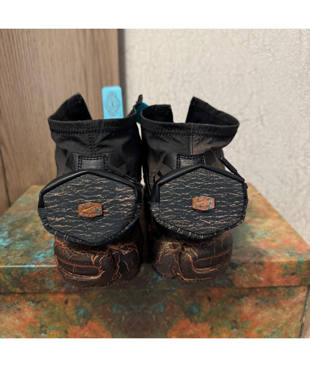 NIKE Коричневые синтетические низкие кроссовки / кеды, фото 4