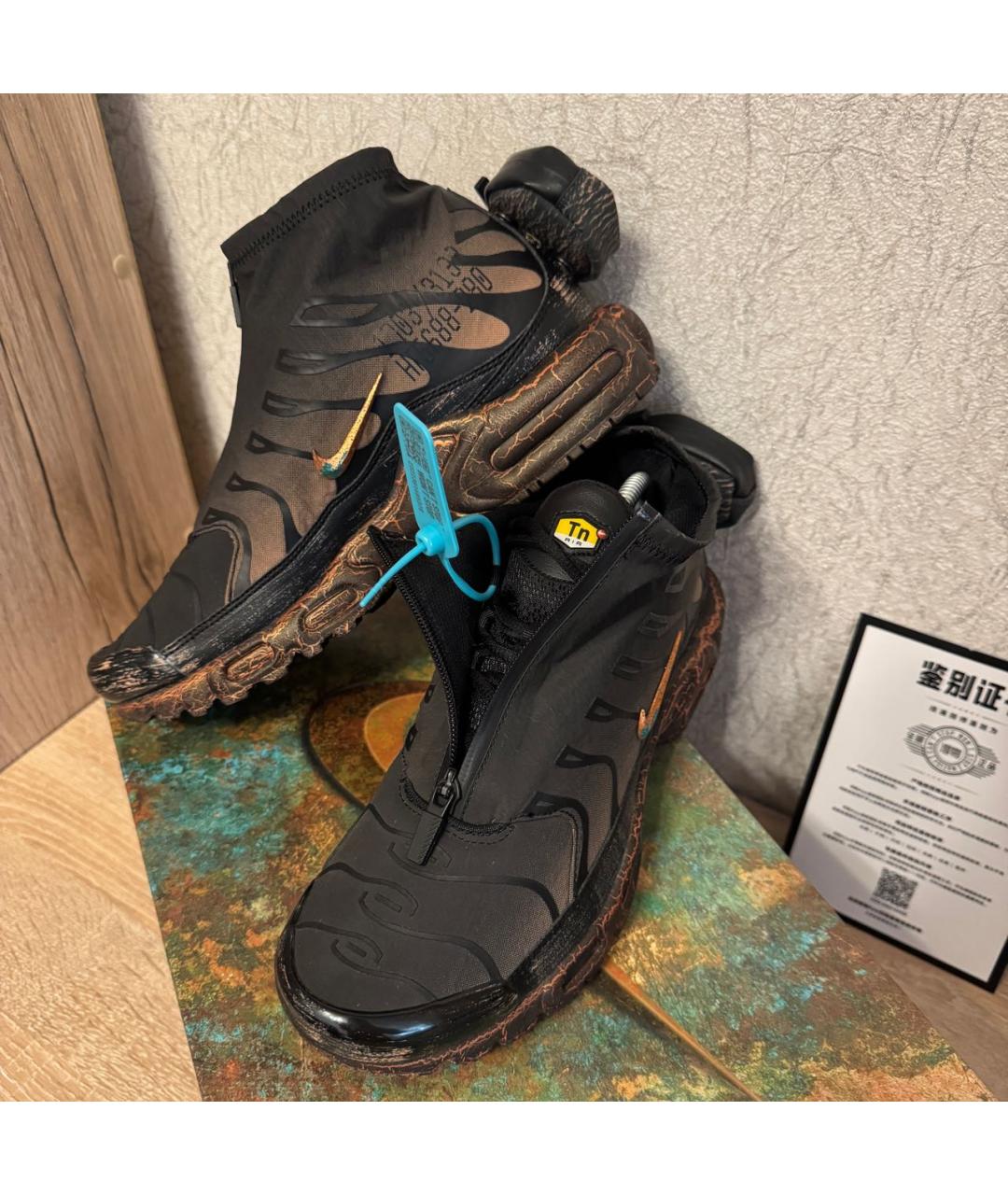 NIKE Коричневые синтетические низкие кроссовки / кеды, фото 5