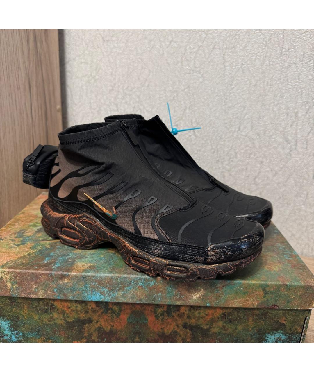 NIKE Коричневые синтетические низкие кроссовки / кеды, фото 9