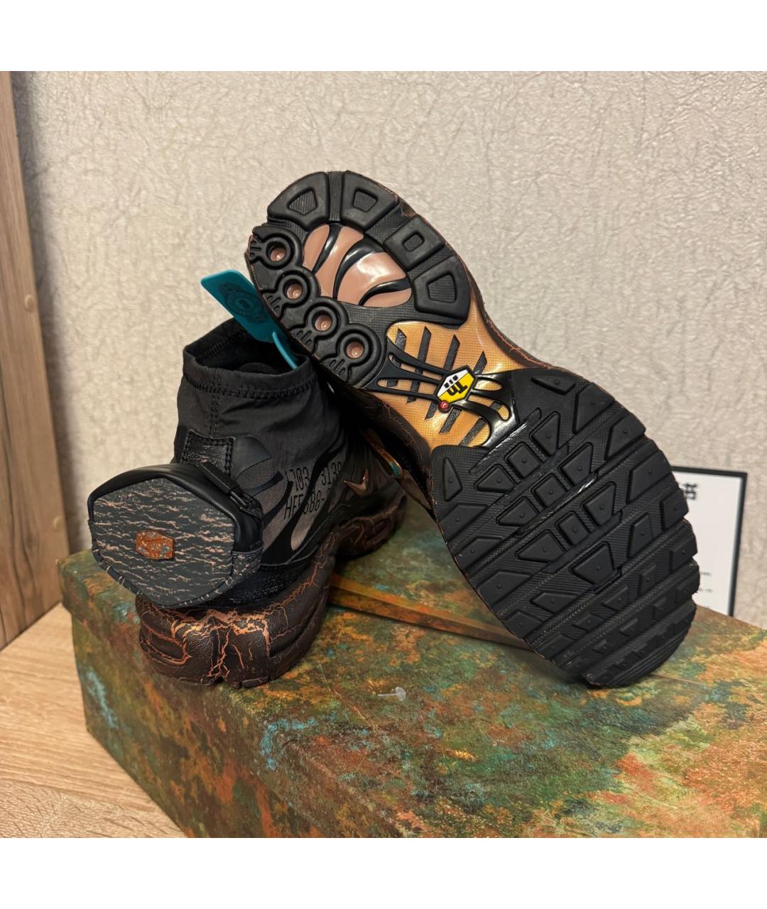 NIKE Коричневые синтетические низкие кроссовки / кеды, фото 7