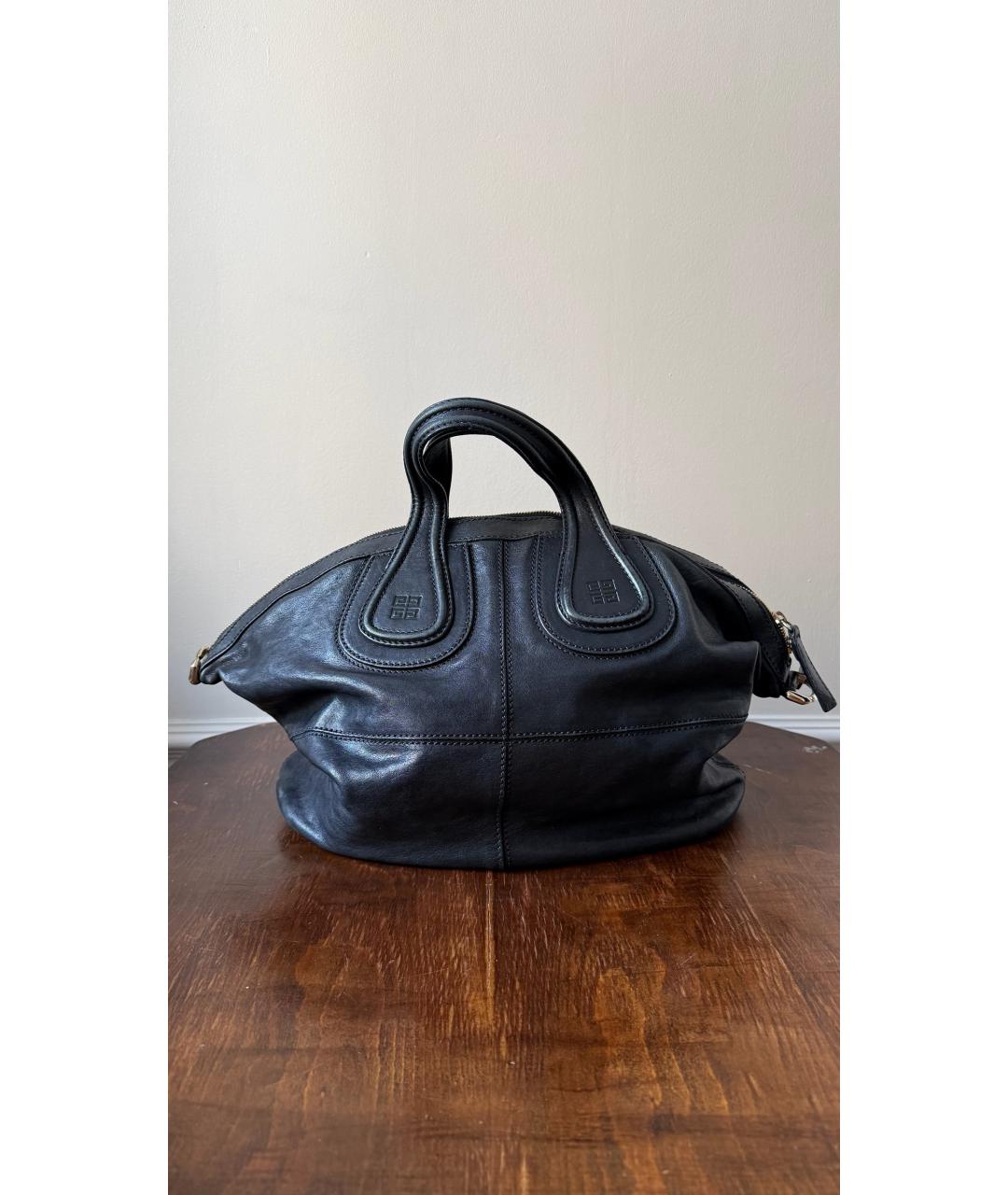 GIVENCHY Черная кожаная сумка тоут, фото 5