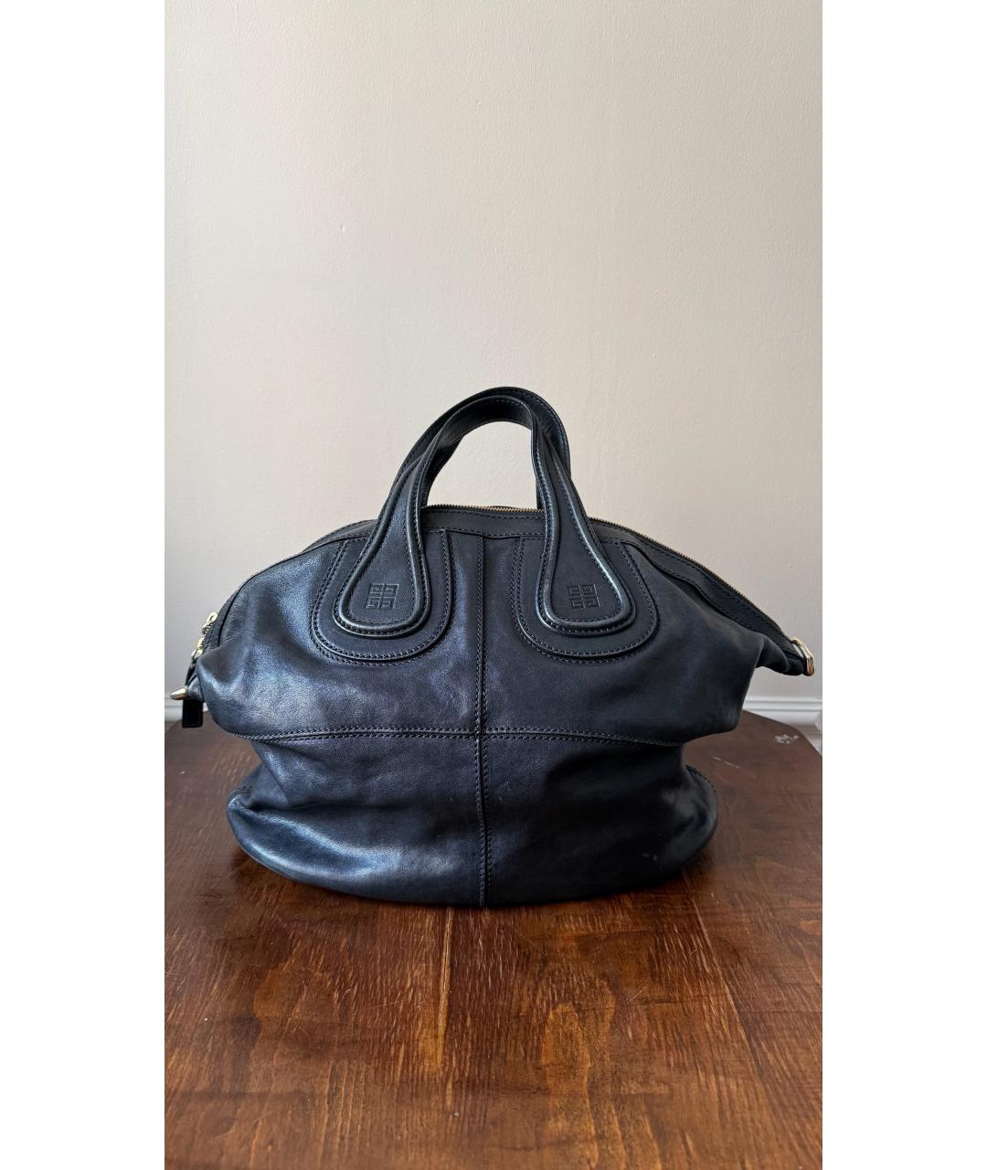 GIVENCHY Черная кожаная сумка тоут, фото 2