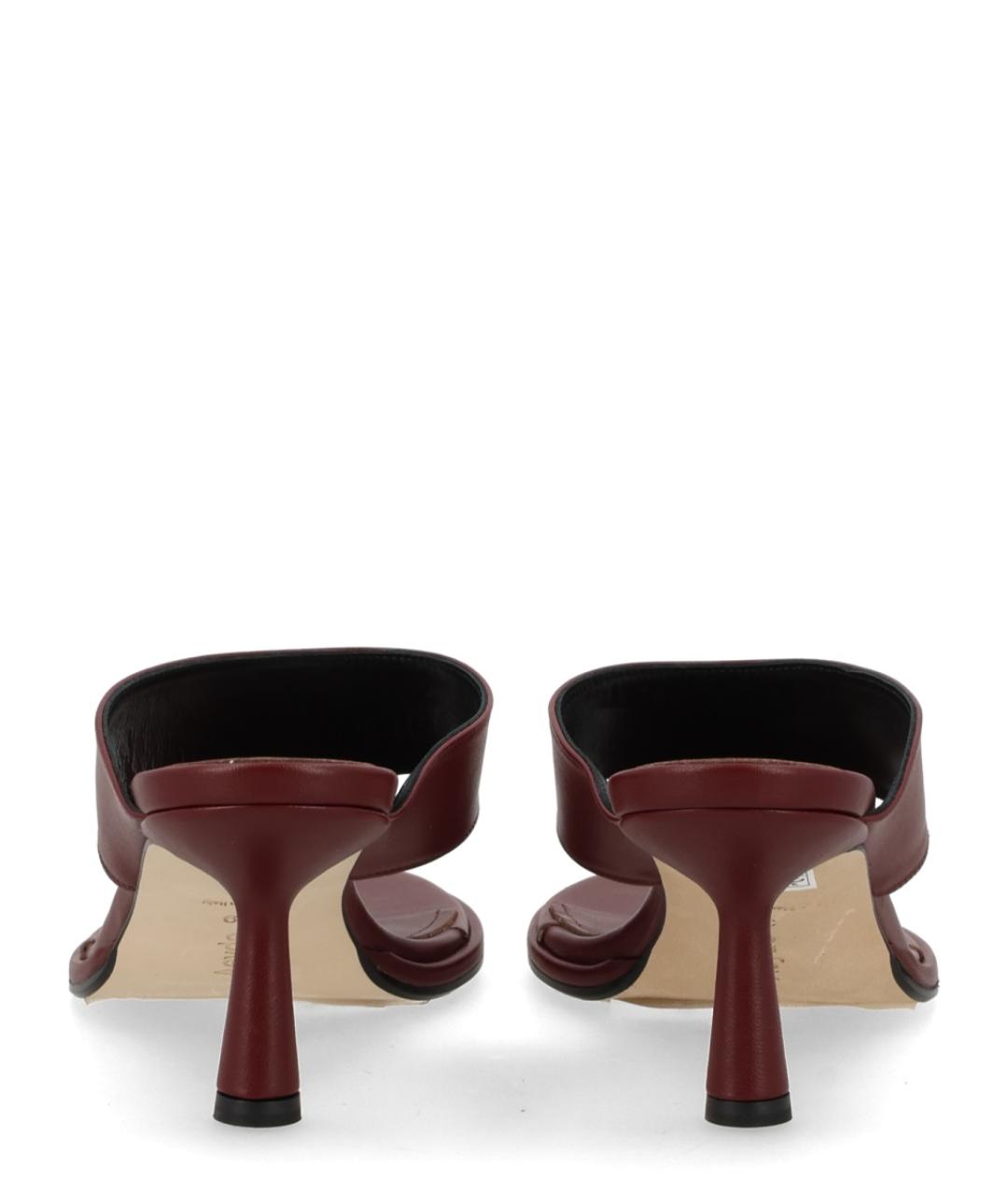 AEYDE Бордовые кожаные сандалии, фото 4