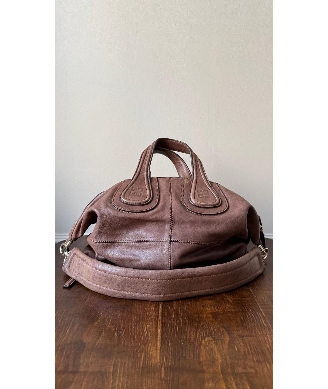 GIVENCHY Коричневая кожаная сумка тоут, фото 6