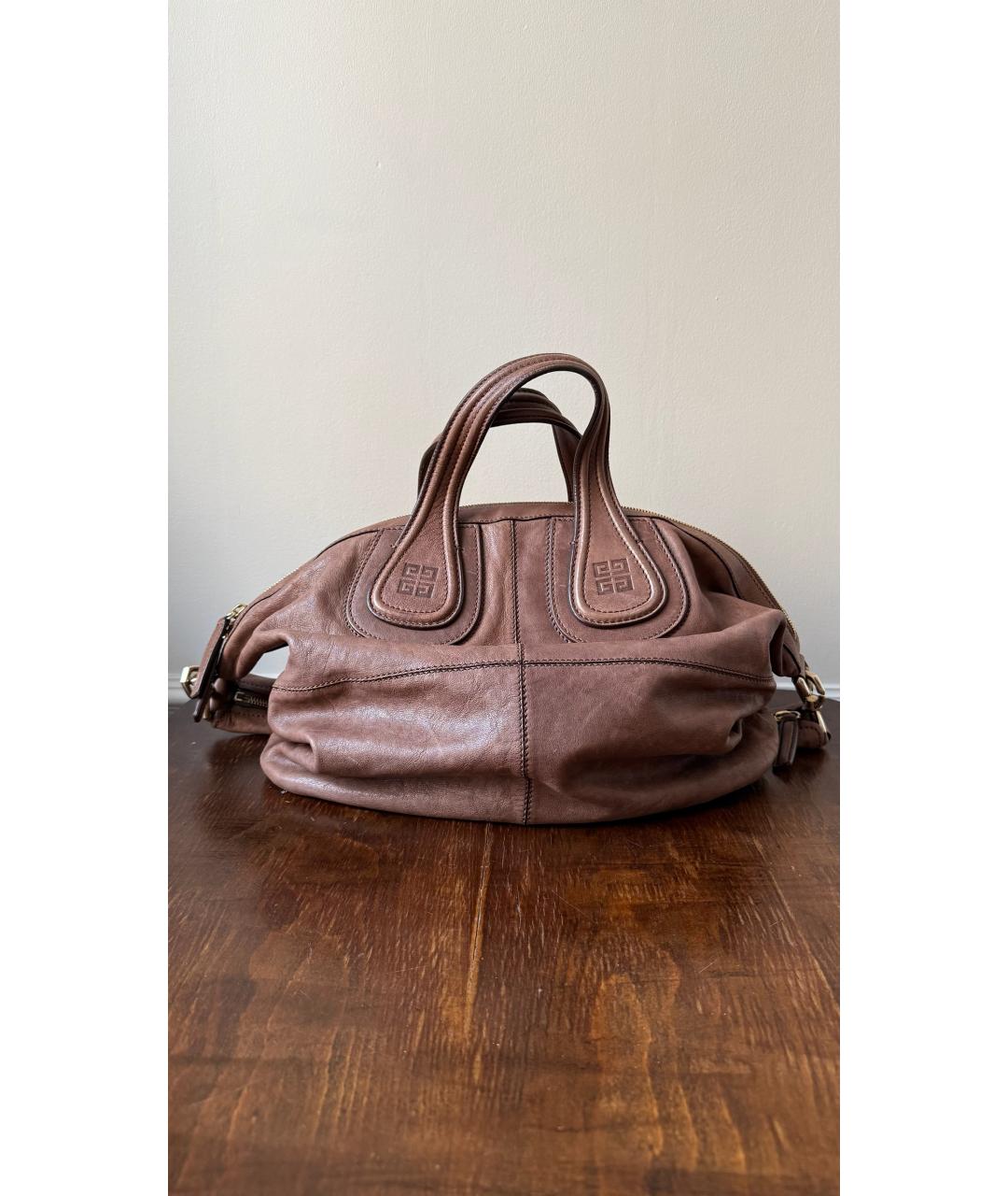 GIVENCHY Коричневая кожаная сумка тоут, фото 2