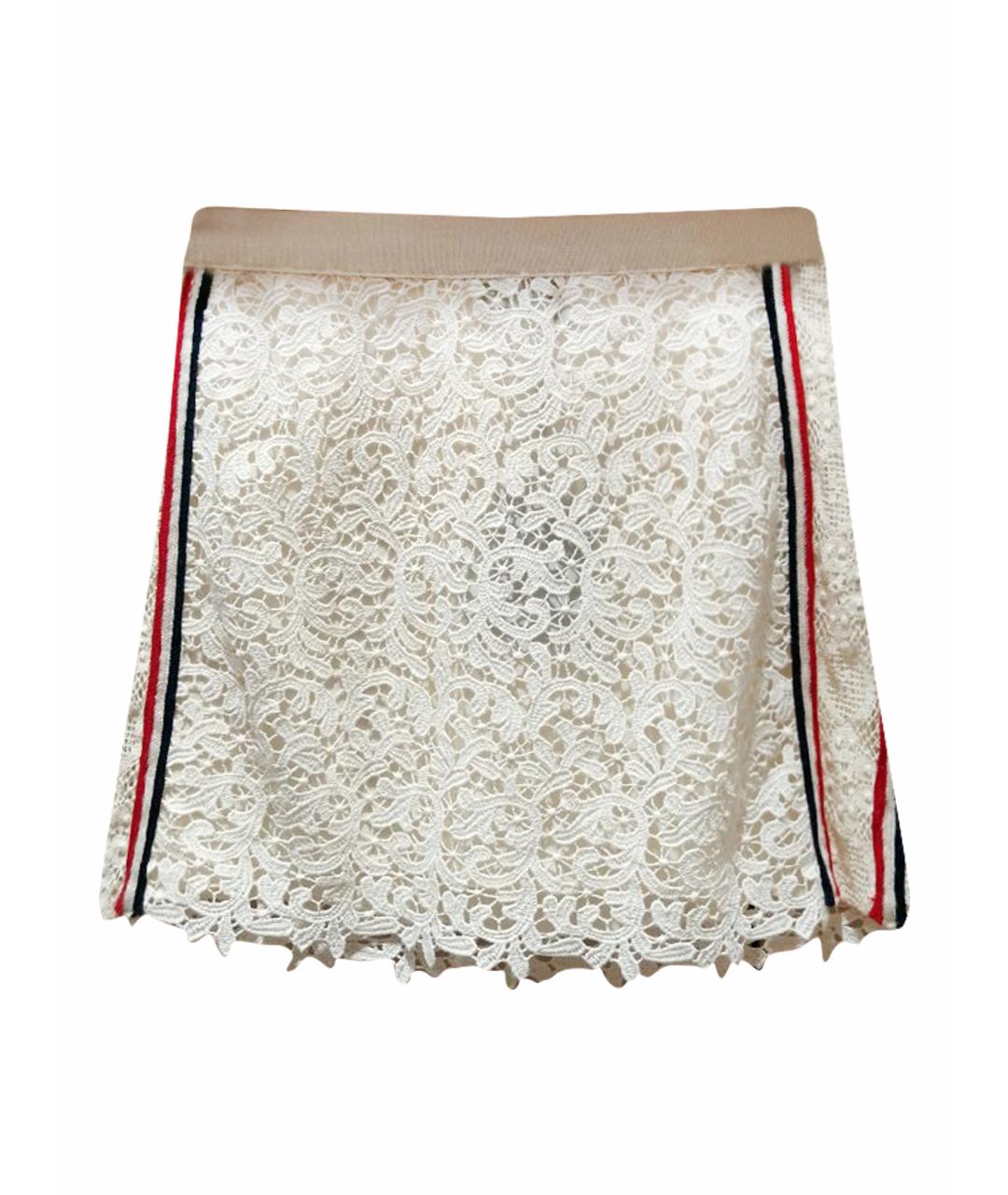 ERMANNO SCERVINO Бежевая хлопковая юбка мини, фото 1