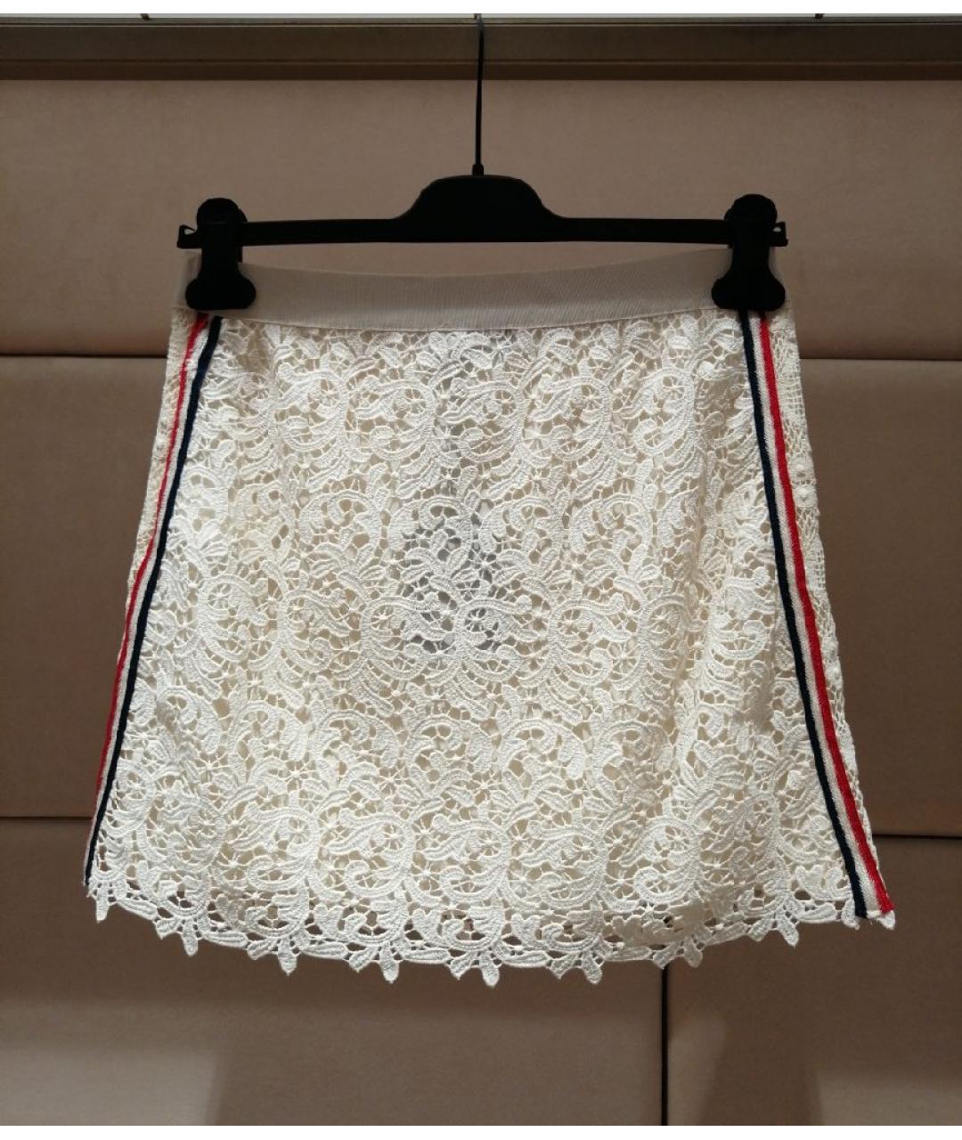 ERMANNO SCERVINO Бежевая хлопковая юбка мини, фото 2