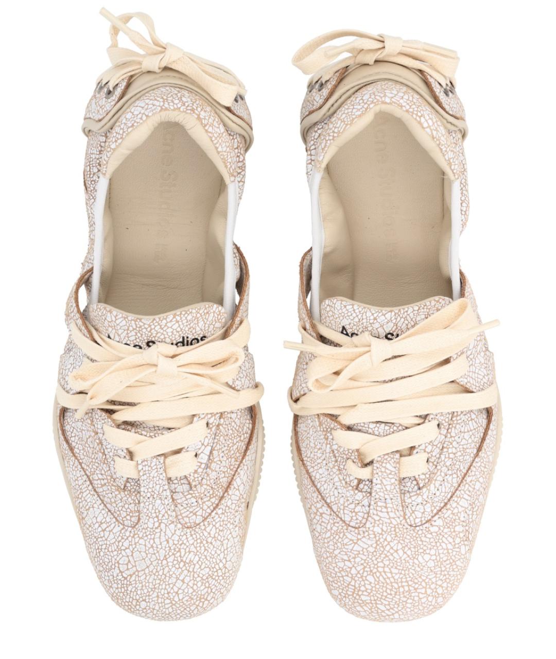 ACNE STUDIOS Белые кожаные кроссовки, фото 6