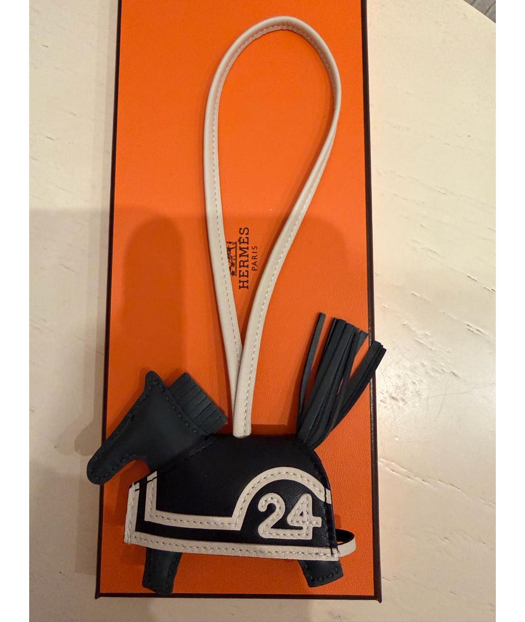 HERMES Черный брелок, фото 5