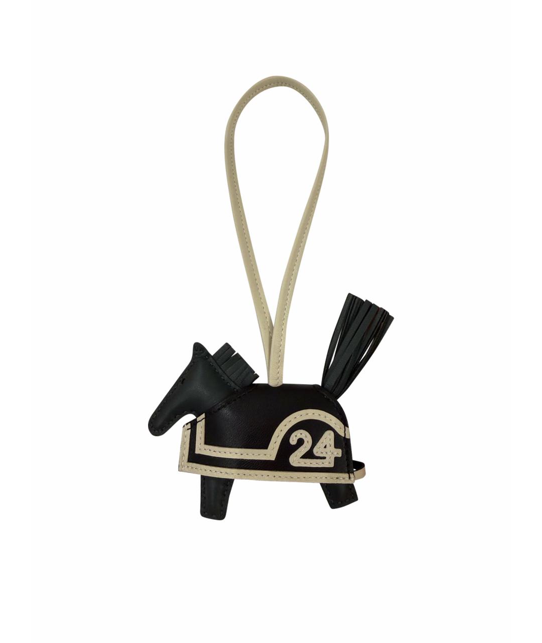 HERMES Черный брелок, фото 1