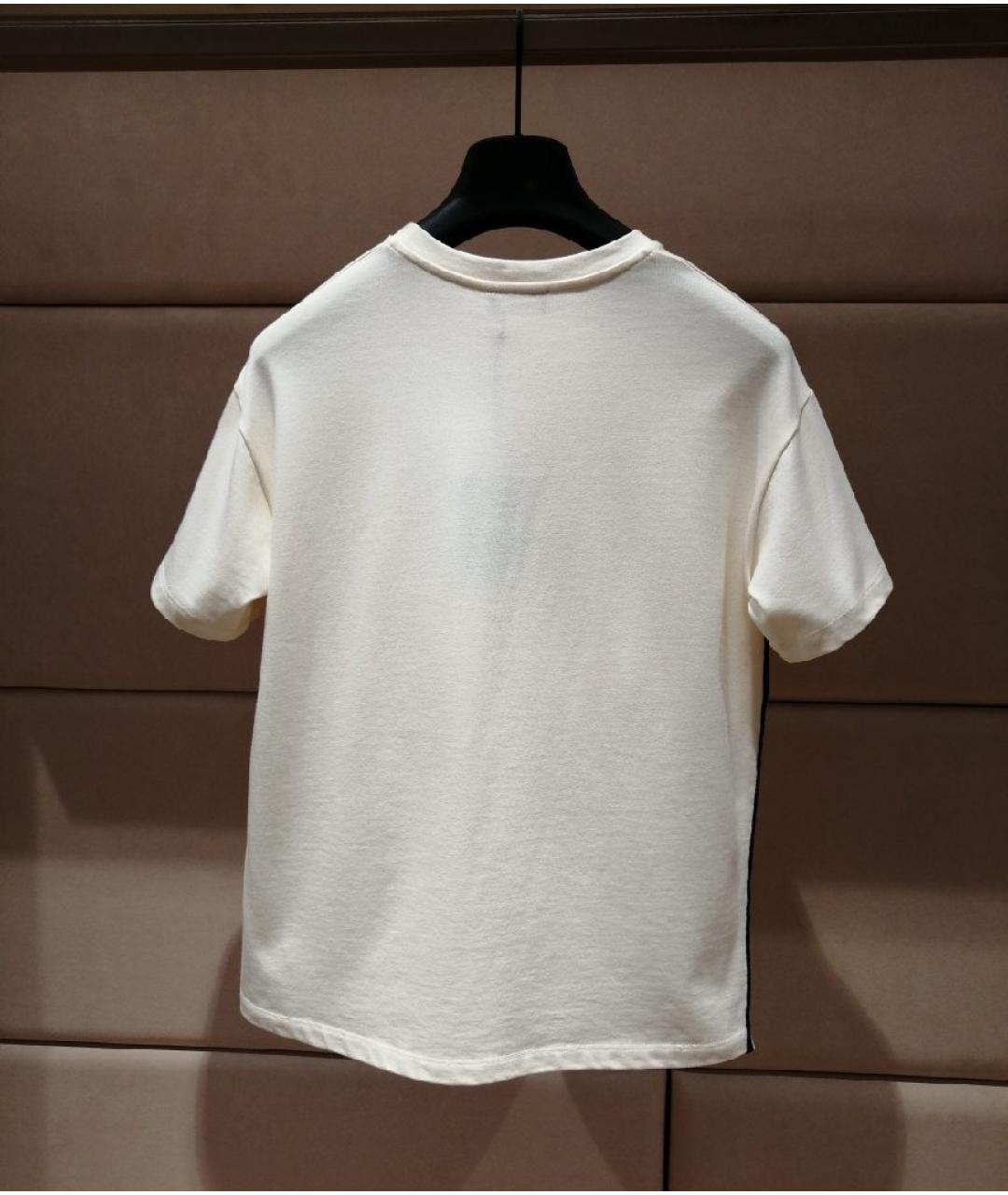 ERMANNO SCERVINO Бежевая хлопковая футболка, фото 2