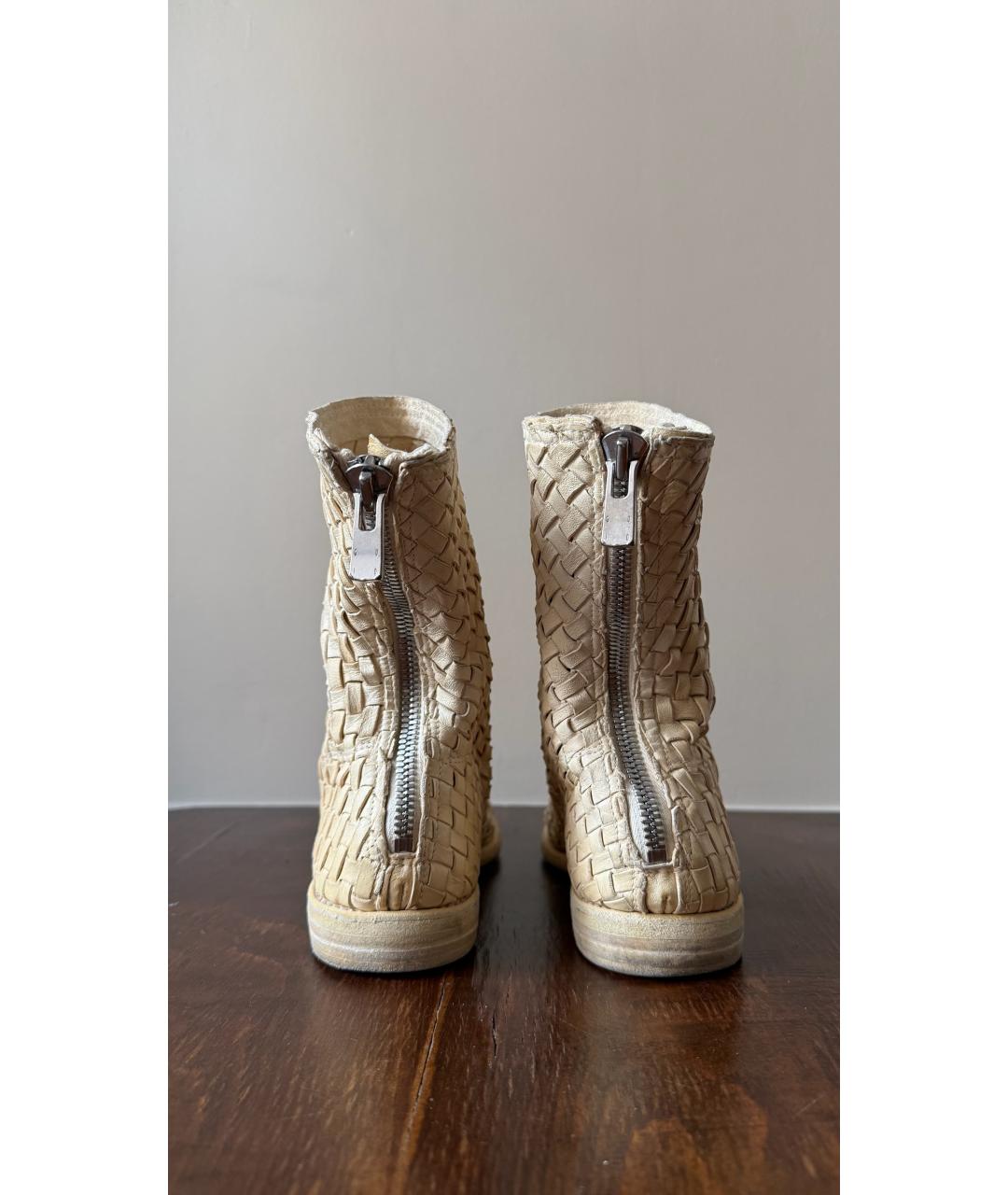 GUIDI Бежевые кожаные ботинки, фото 4