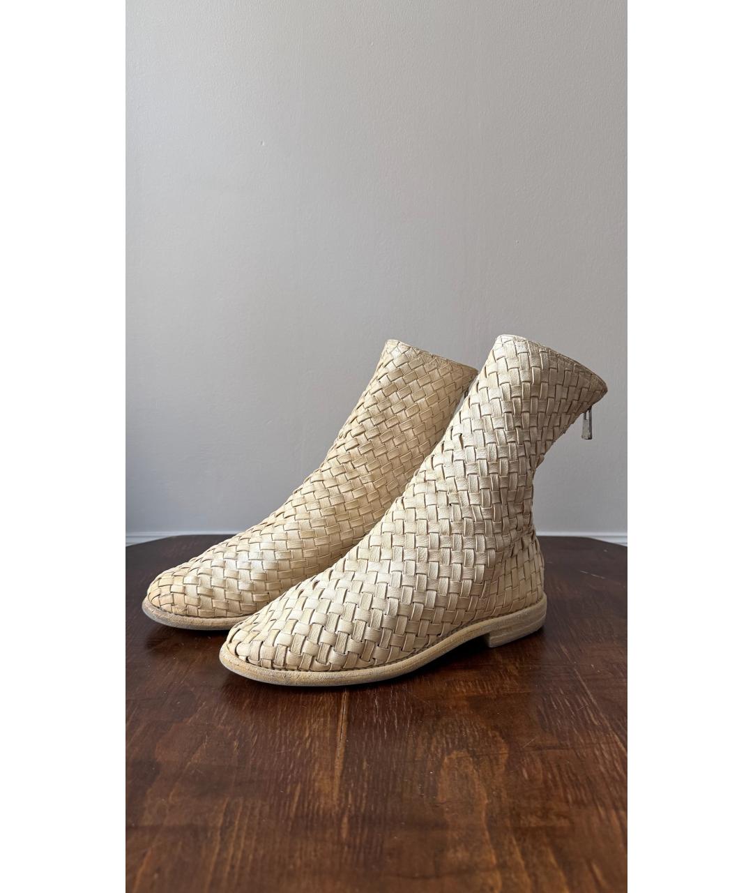 GUIDI Бежевые кожаные ботинки, фото 6