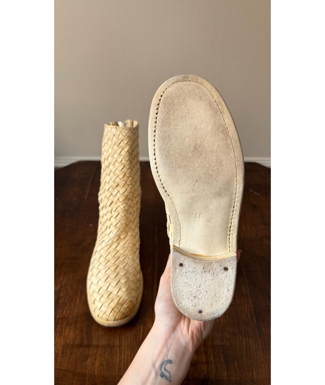 GUIDI Бежевые кожаные ботинки, фото 5