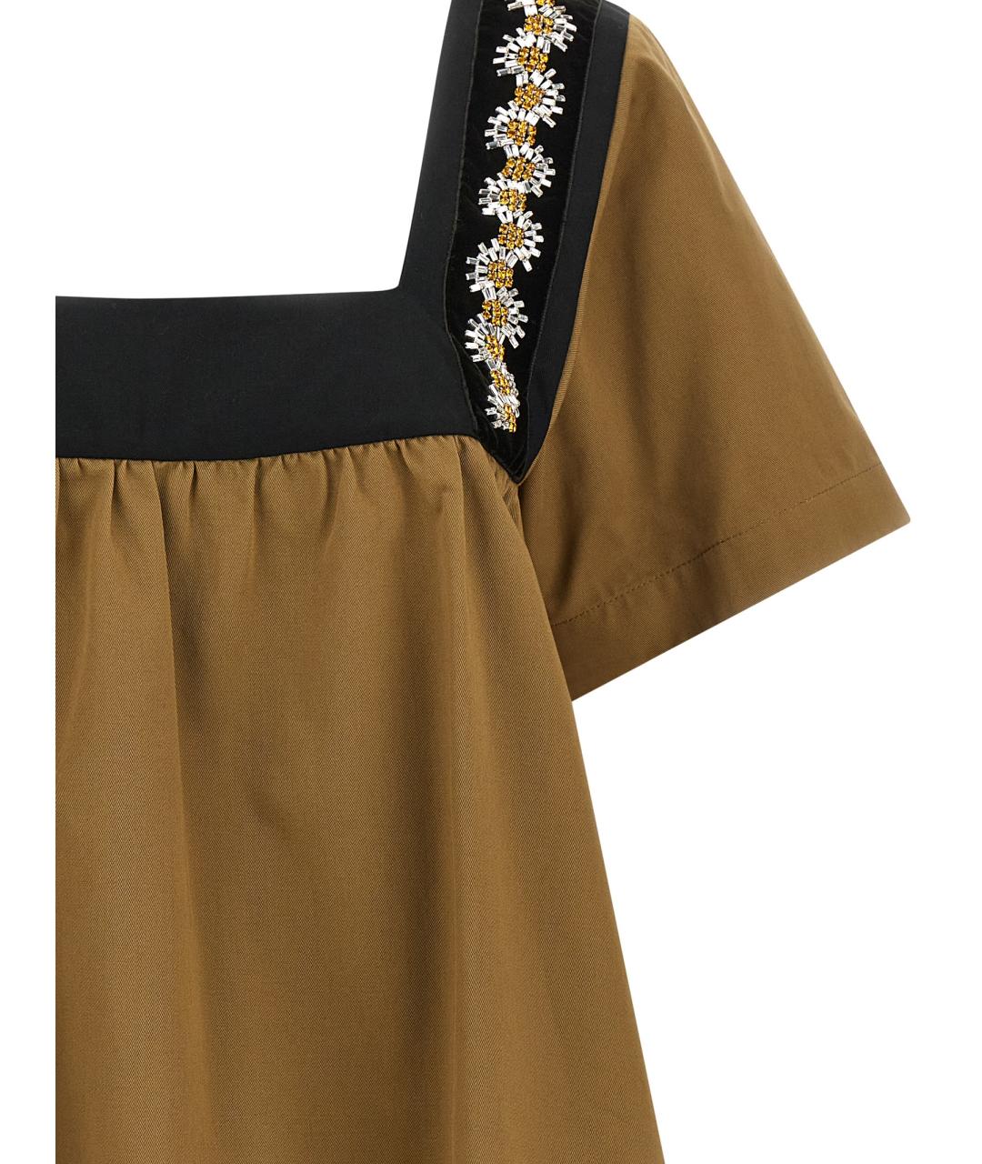 PRADA Бежевая хлопковая футболка, фото 2