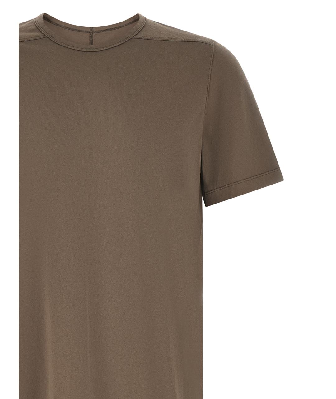 RICK OWENS DRKSHDW Серая хлопковая футболка, фото 3