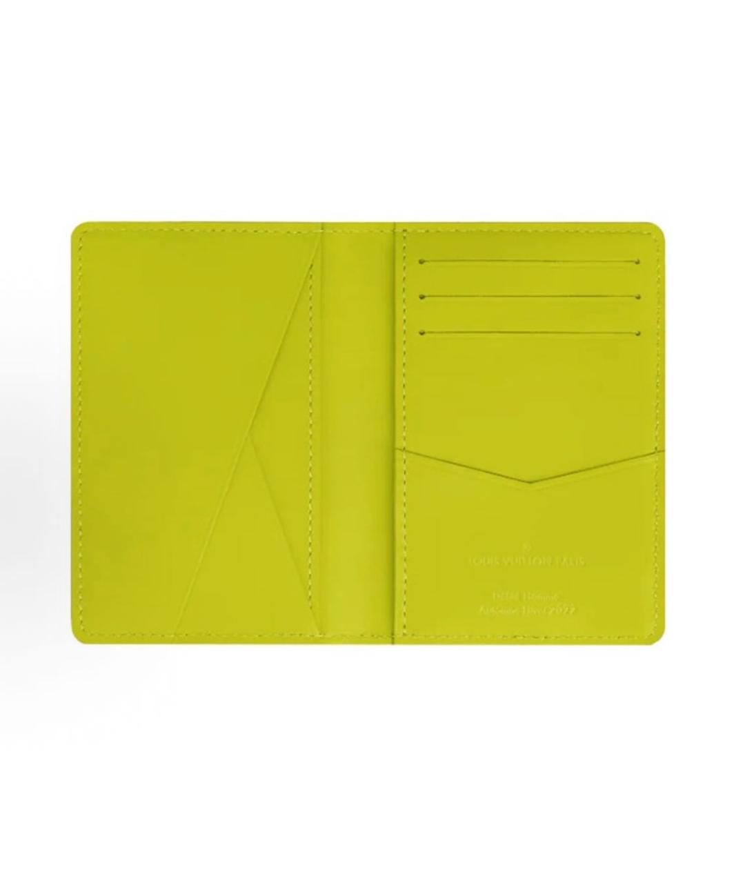 LOUIS VUITTON Бежевый кожаный кардхолдер, фото 4