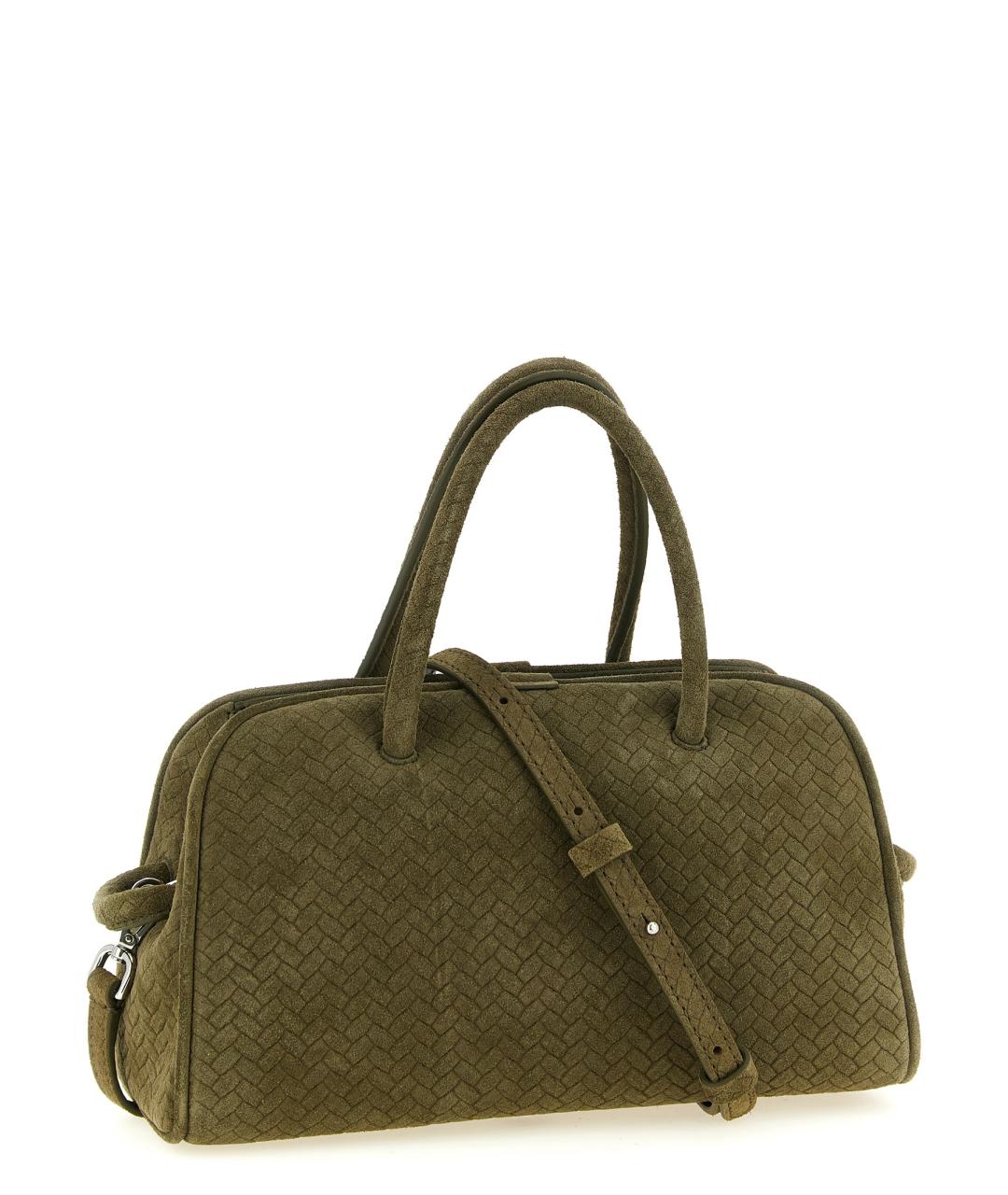 JACQUEMUS Зеленая кожаная сумка тоут, фото 2