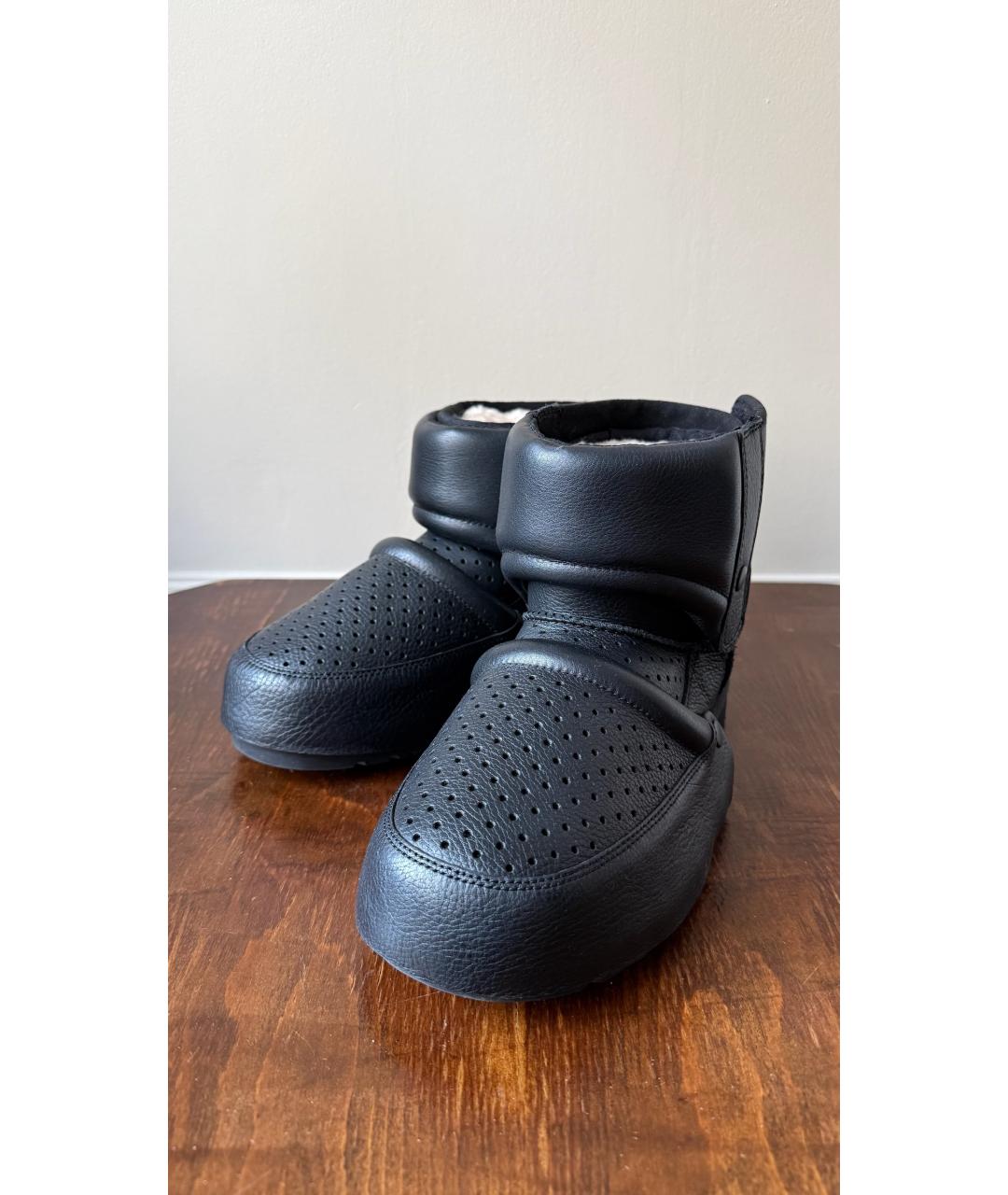 UGG AUSTRALIA Черные кожаные ботинки, фото 9