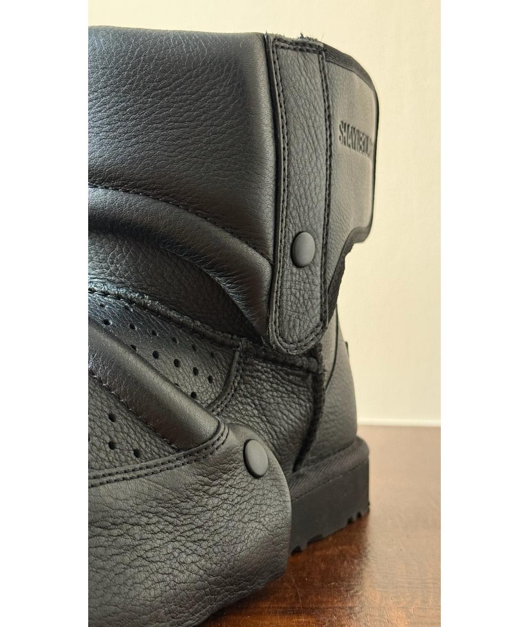 UGG AUSTRALIA Черные кожаные ботинки, фото 7