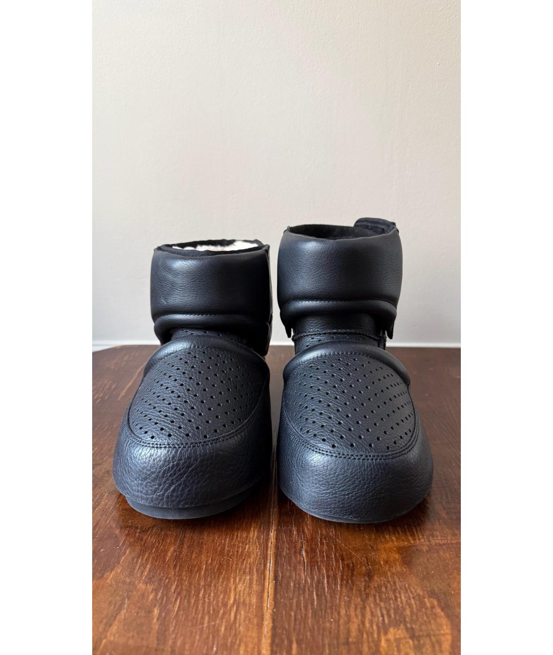 UGG AUSTRALIA Черные кожаные ботинки, фото 2