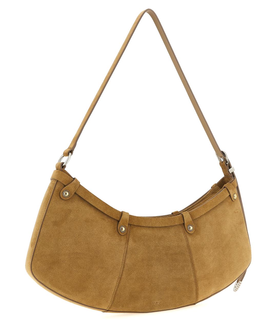 PINKO Бежевая хлопковая сумка через плечо, фото 2