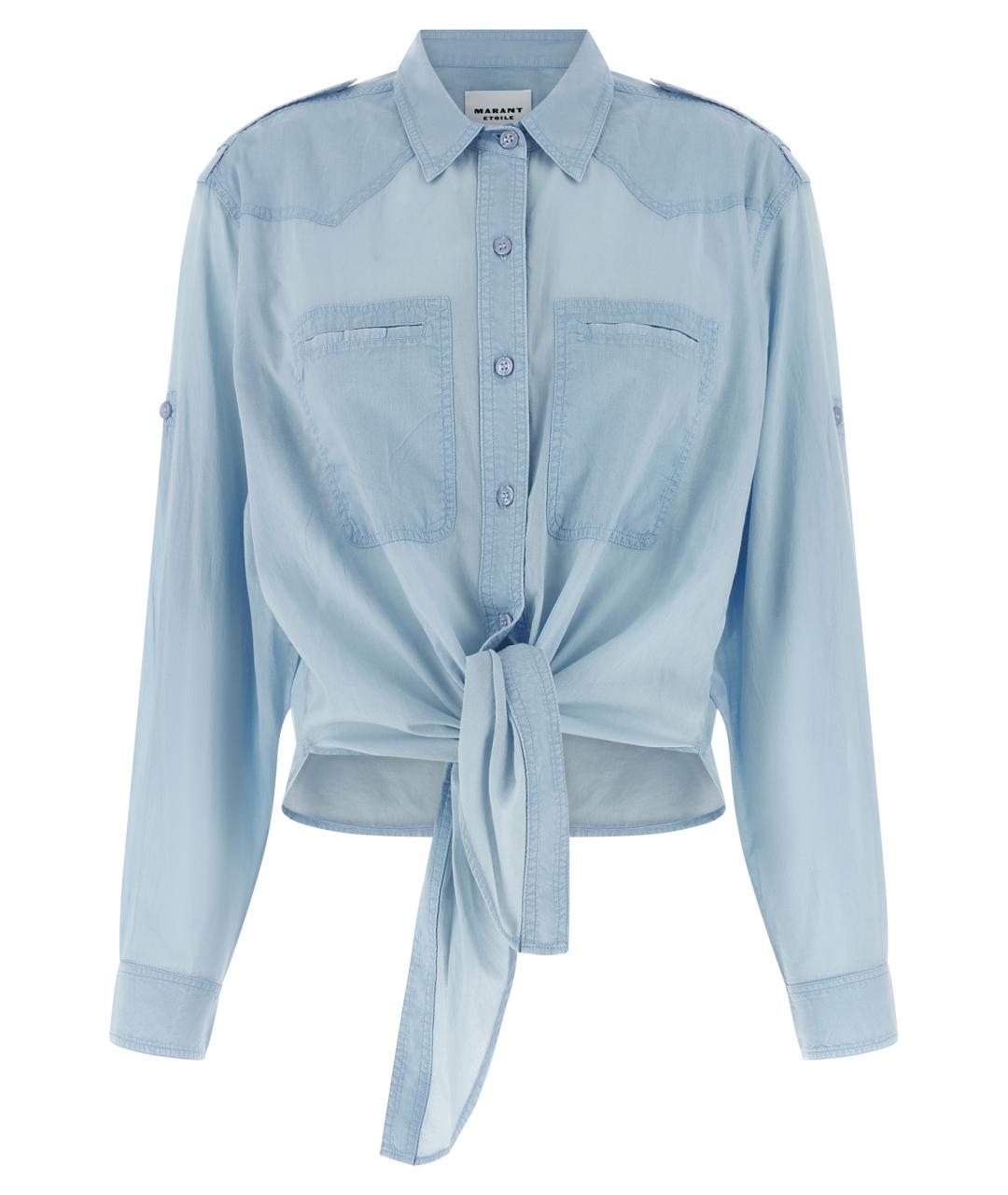 ISABEL MARANT ETOILE Голубая хлопковая рубашка, фото 1