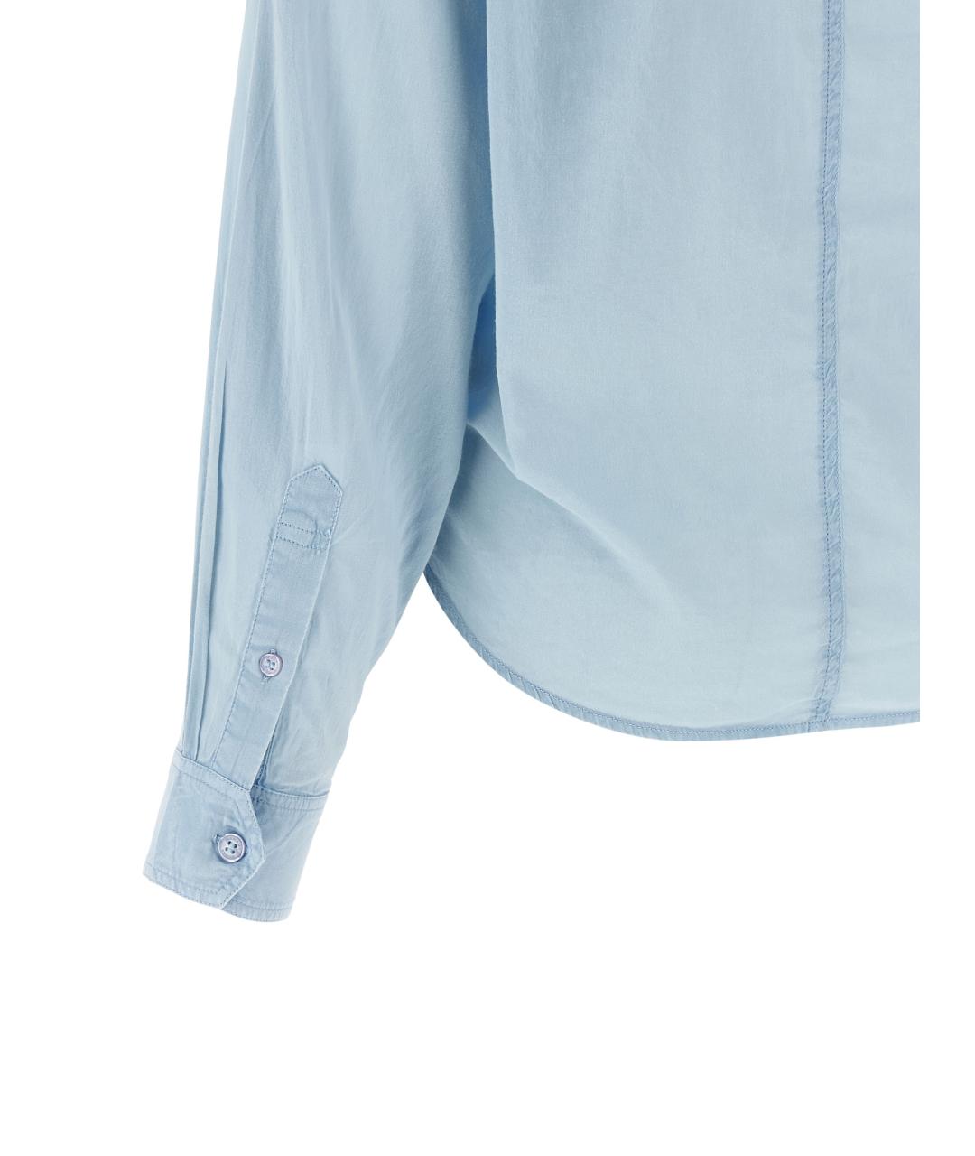 ISABEL MARANT ETOILE Голубая хлопковая рубашка, фото 4