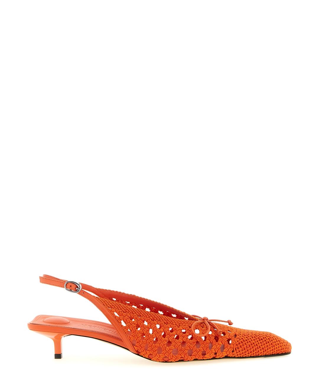 JACQUEMUS Оранжевое текстильные туфли, фото 1