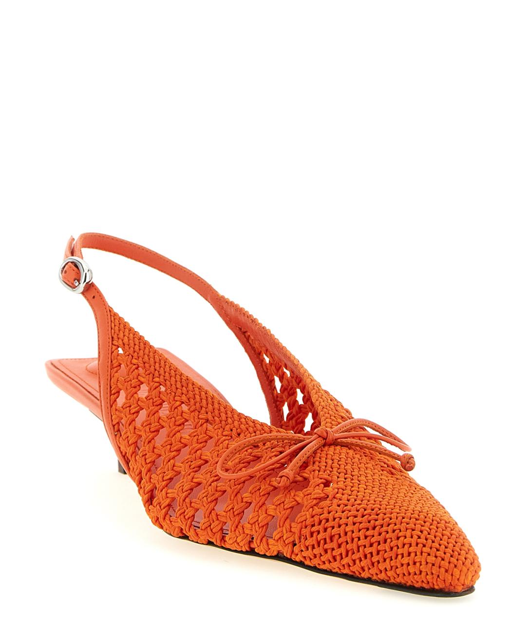 JACQUEMUS Оранжевое текстильные туфли, фото 3