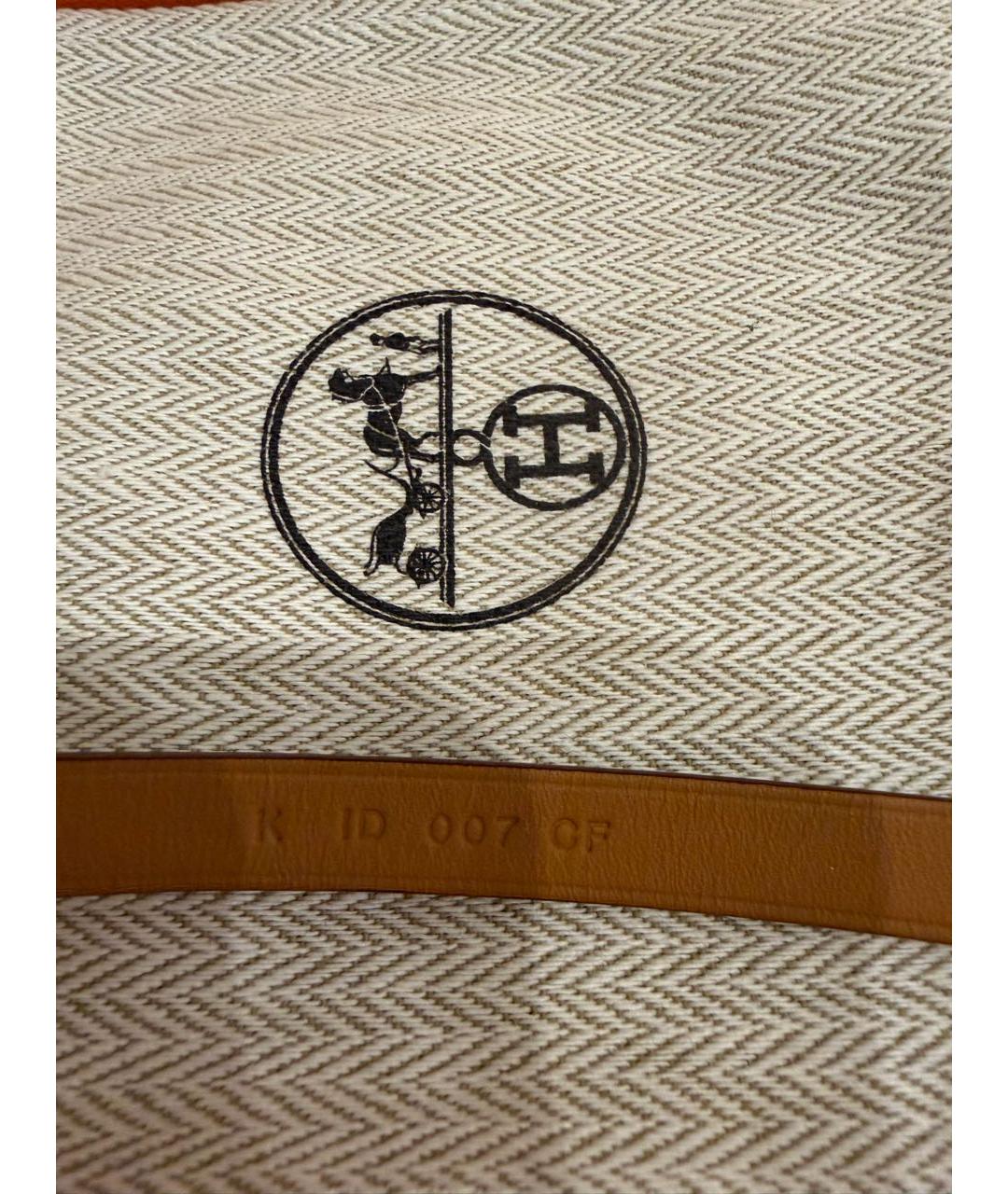 HERMES Коричневый кожаный чокер, фото 4