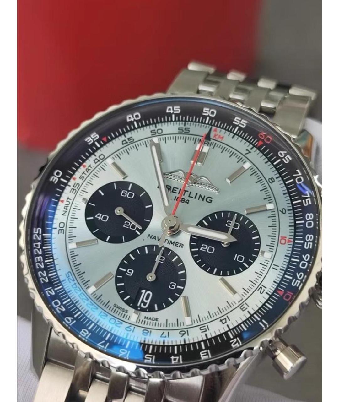 BREITLING Голубые часы, фото 4