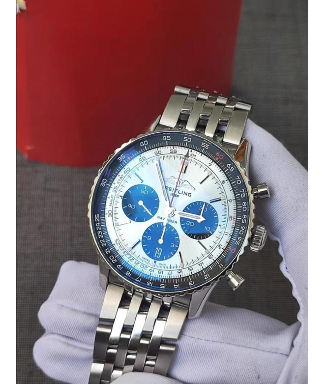 BREITLING Голубые часы, фото 2