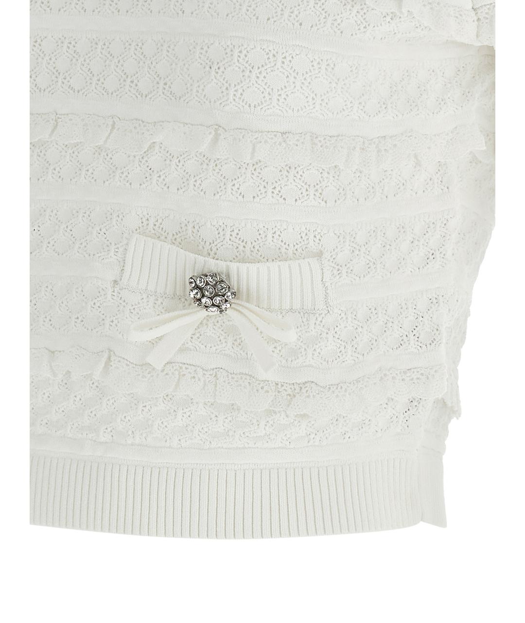 SELF-PORTRAIT Белая вискозная блузы, фото 4