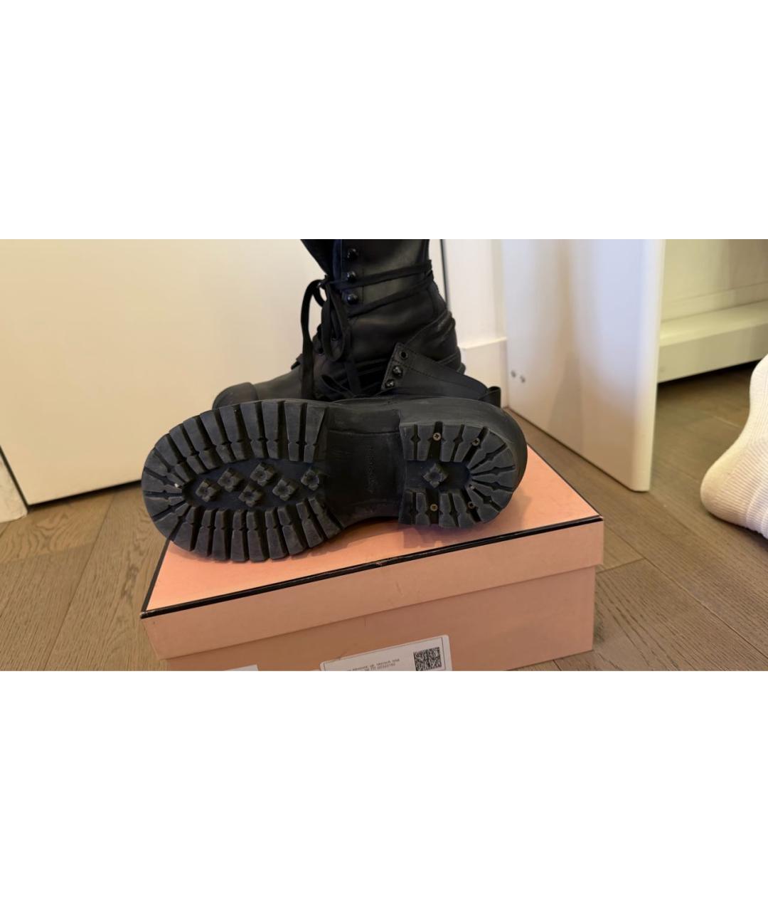 ACNE STUDIOS Черные кожаные ботинки, фото 5