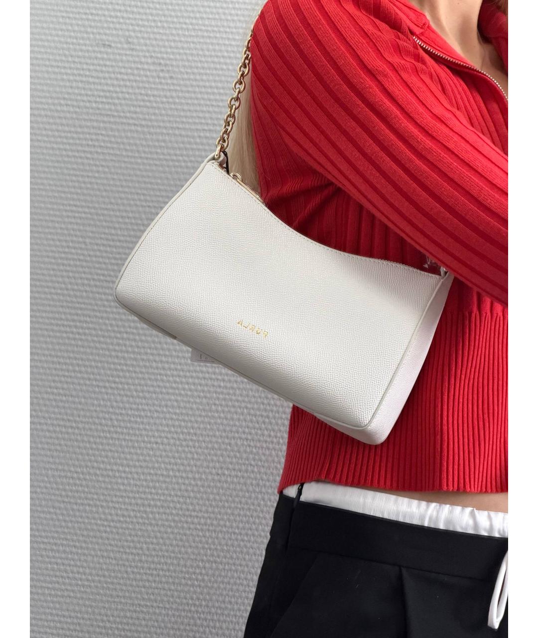 FURLA Белая кожаная сумка с короткими ручками, фото 7