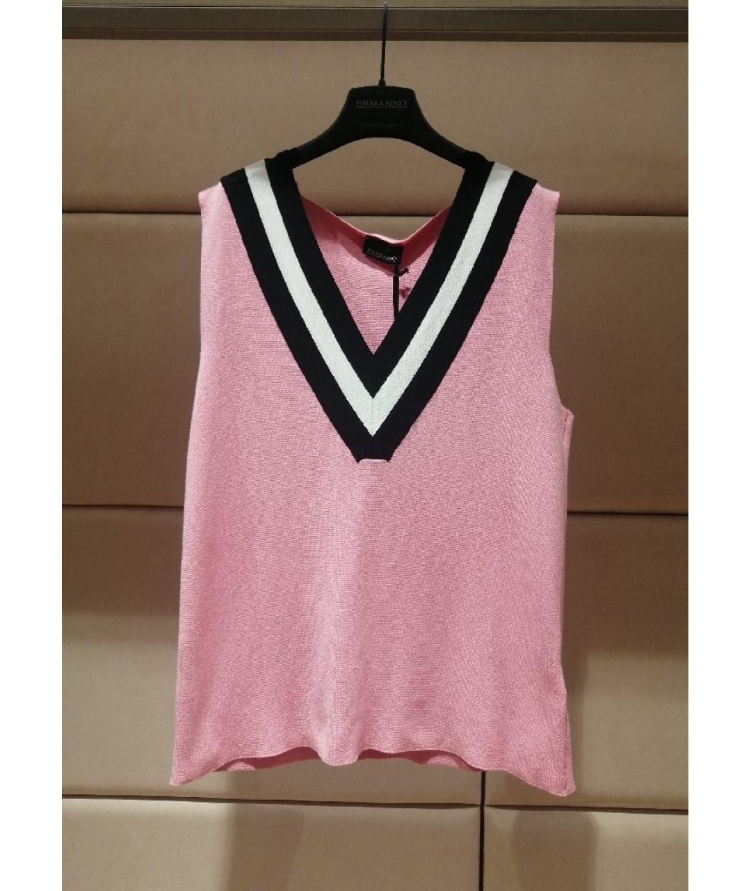 ERMANNO SCERVINO Розовая майка, фото 3