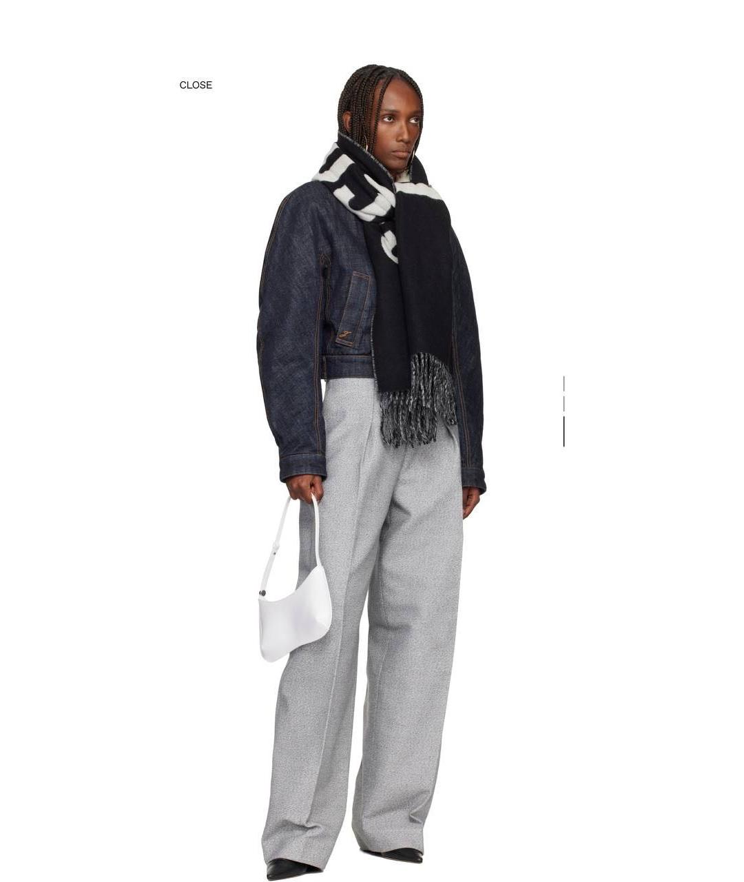 JACQUEMUS Черный шерстяной шарф, фото 2