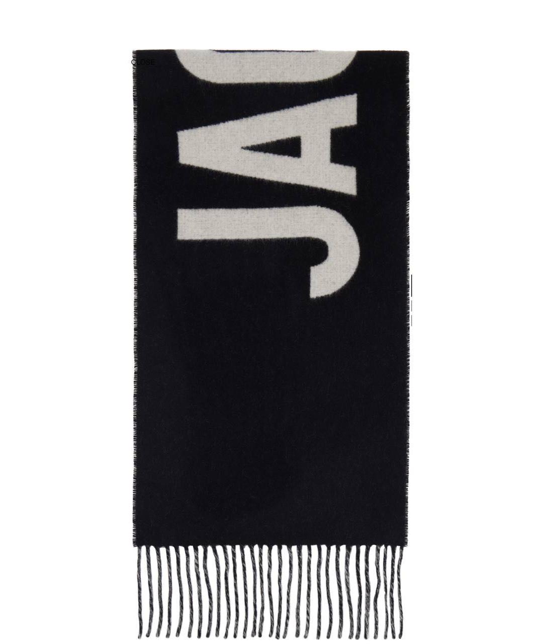 JACQUEMUS Черный шерстяной шарф, фото 1