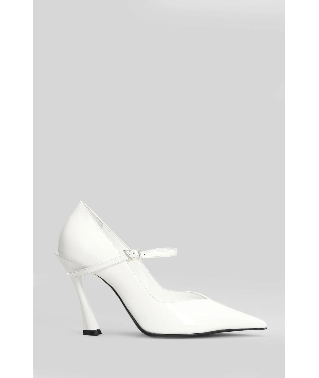 MUGLER Белые туфли из лакированной кожи, фото 5