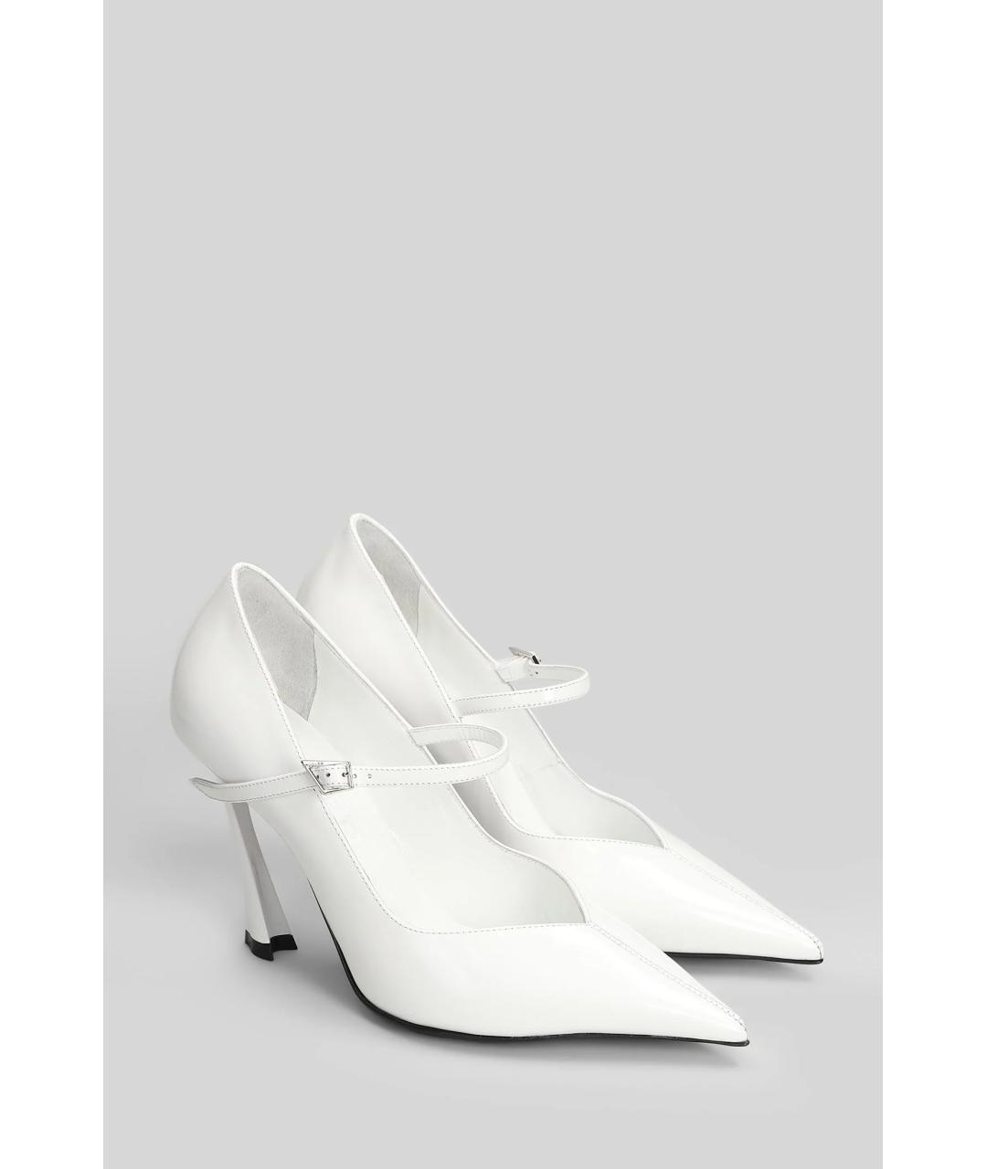 MUGLER Белые туфли из лакированной кожи, фото 2