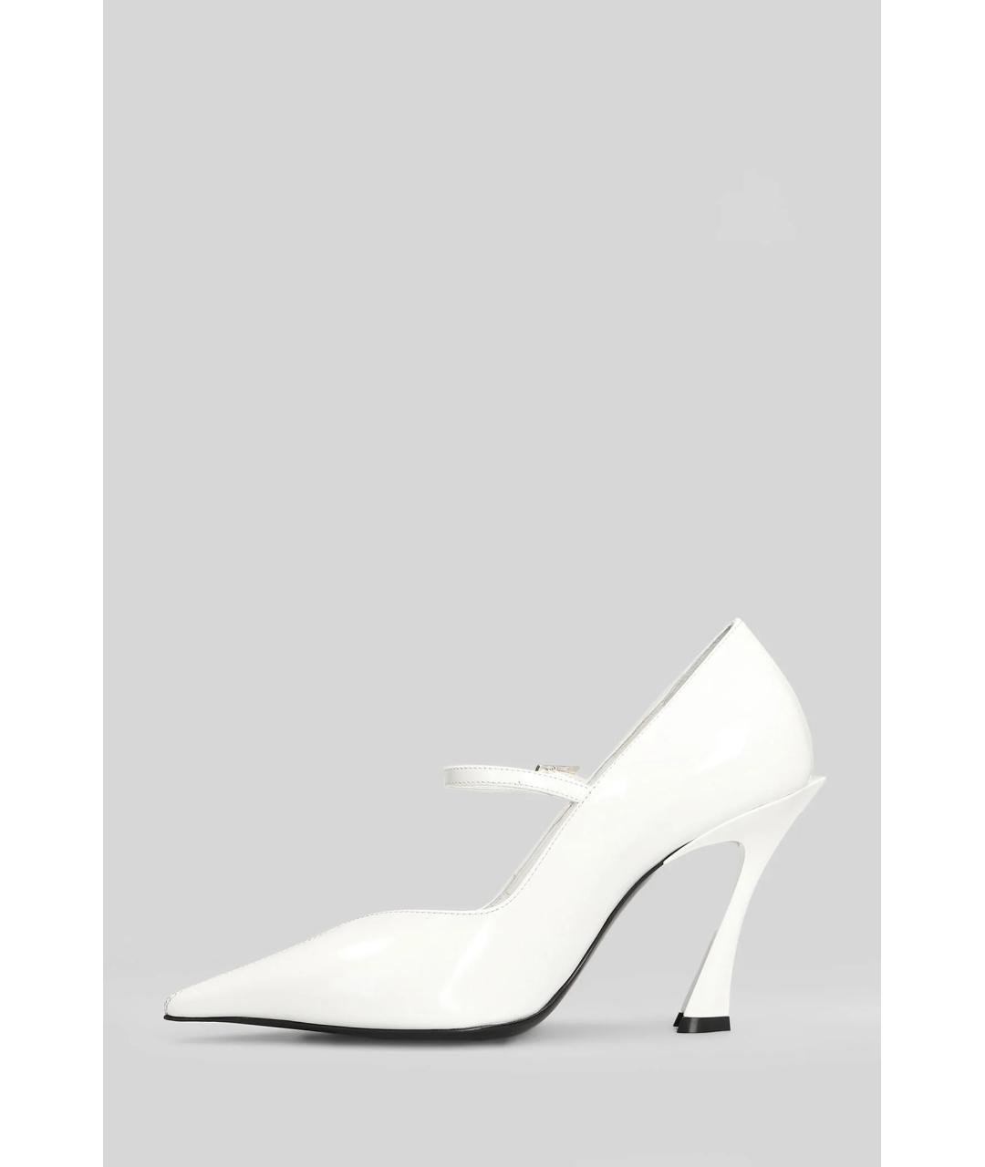 MUGLER Белые туфли из лакированной кожи, фото 3