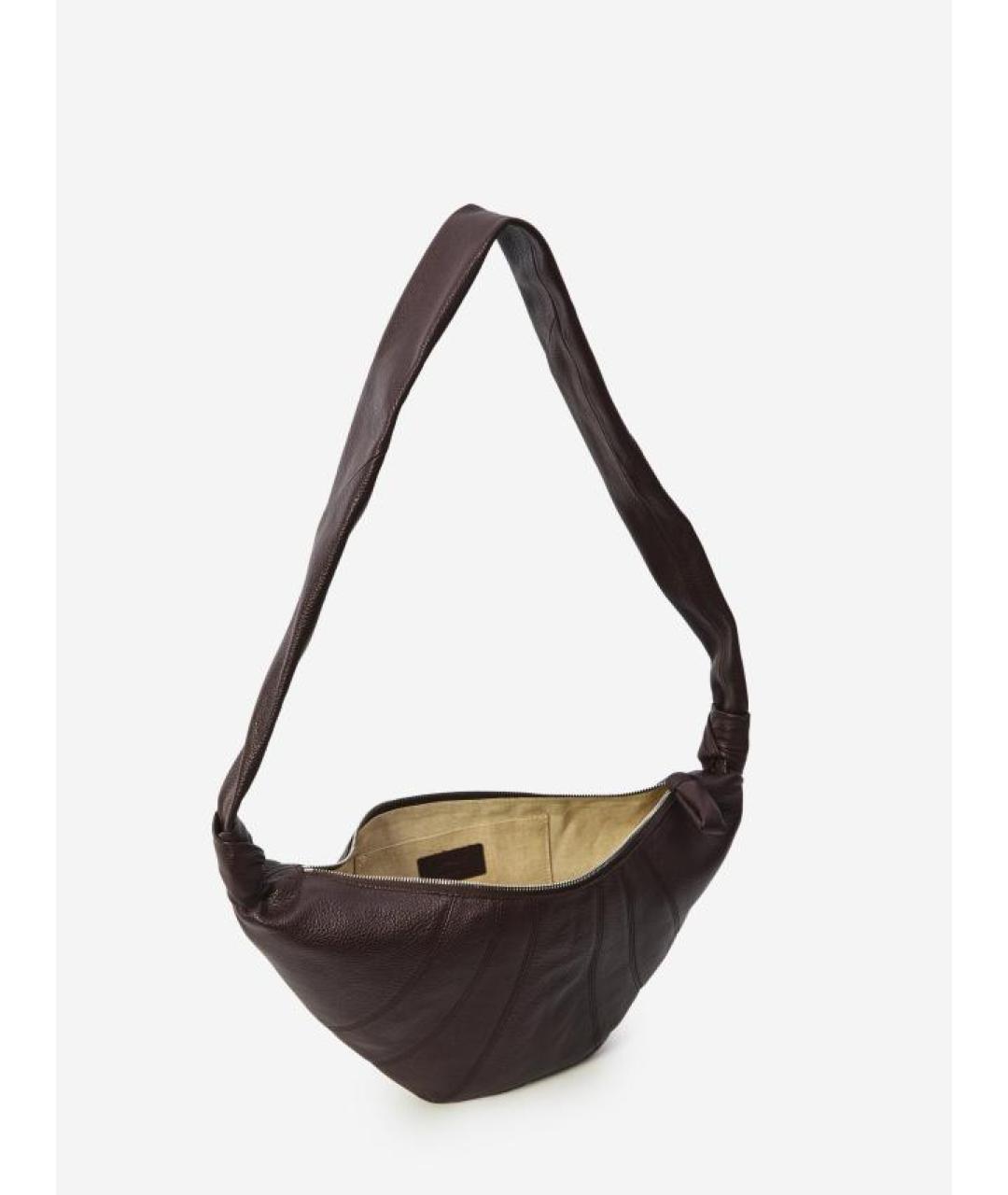 LEMAIRE Коричневая кожаная сумка через плечо, фото 3