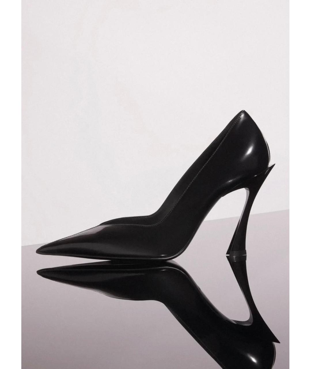 MUGLER Черные кожаные туфли, фото 3