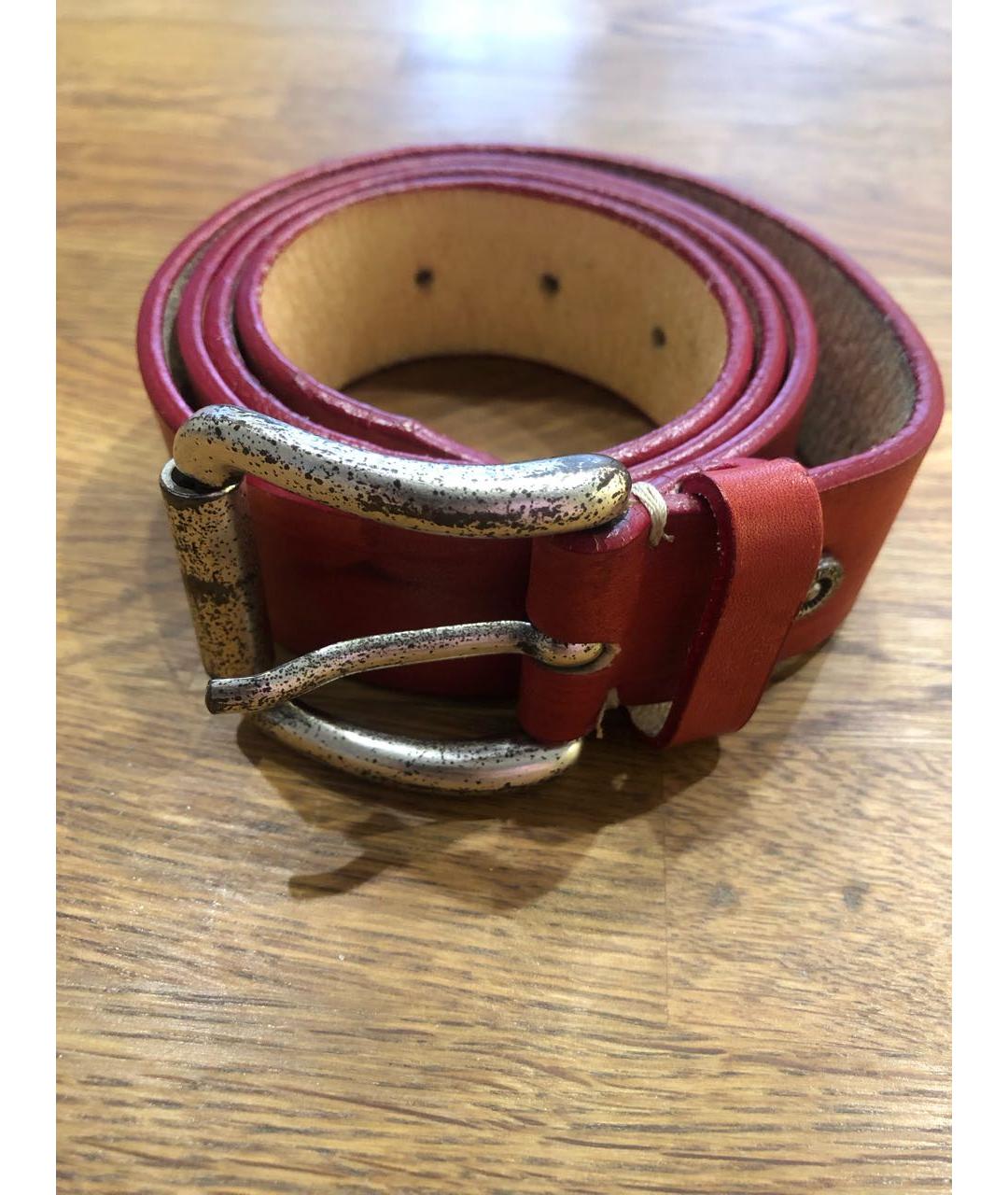 BOGNER Красный кожаный ремень, фото 8