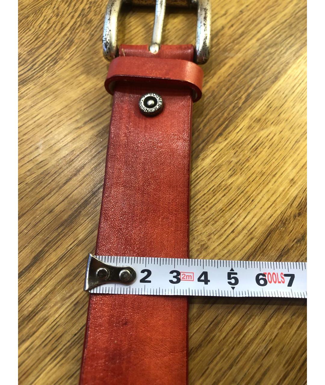 BOGNER Красный кожаный ремень, фото 6