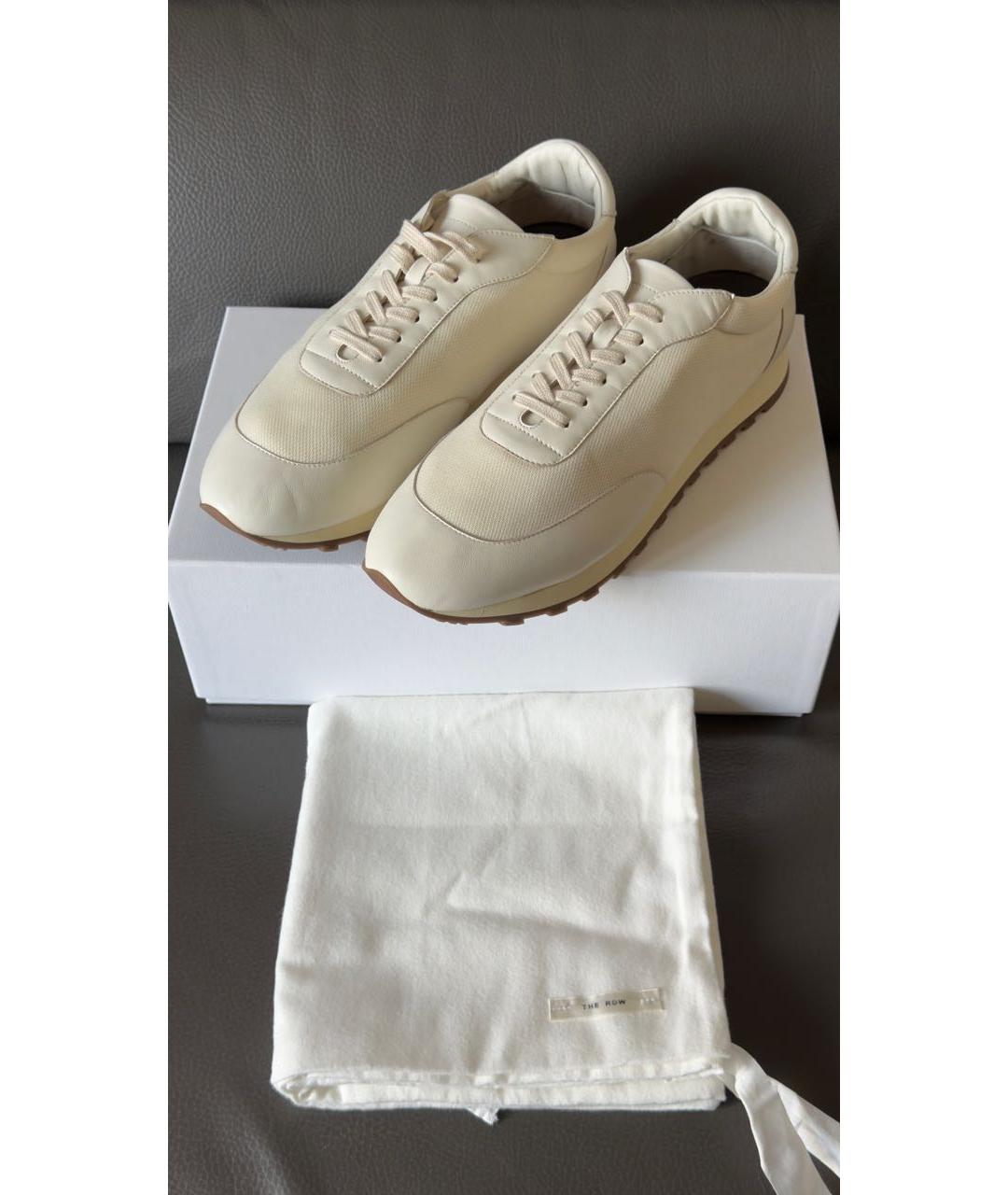 THE ROW Белые кожаные низкие кроссовки / кеды, фото 5