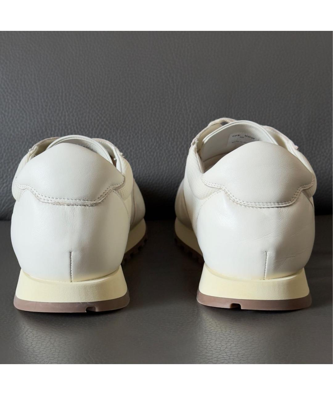 THE ROW Белые кожаные низкие кроссовки / кеды, фото 4