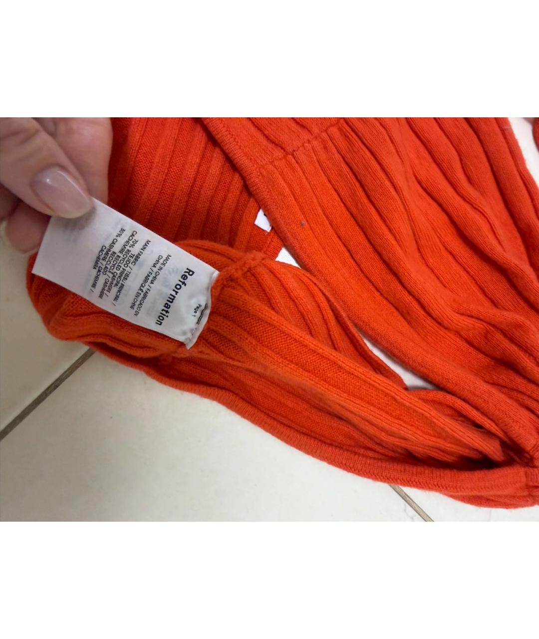 REFORMATION Оранжевый кардиган, фото 4